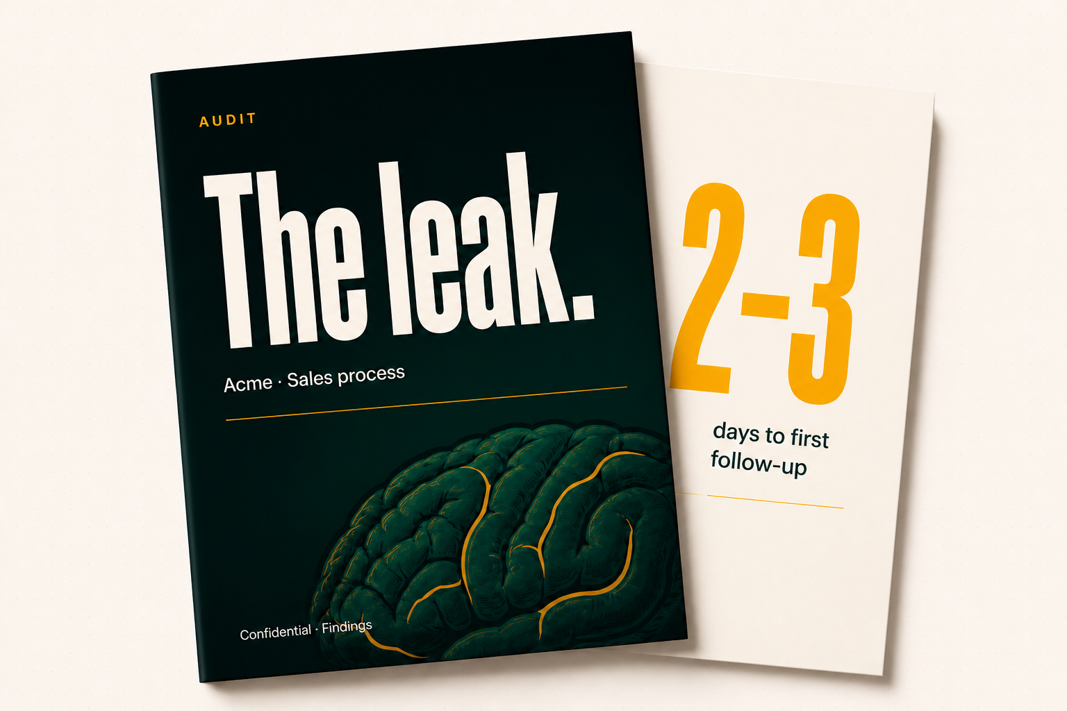 Audit findings: the leak, 2-3 days to first follow-up